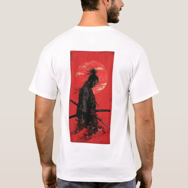 Miyamoto Musashi Vagabond Manga Style T-shirt roug (Dos)