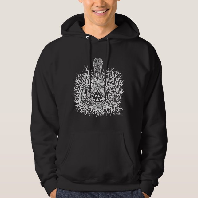 Mjolnir - Sweat - shirt à capuche masculin Valknut (Devant)