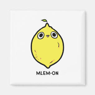 Mlem on Funny Lemon Fruit Pun Magnet
