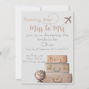 Mlle à Mme Fête des mariées Invitation