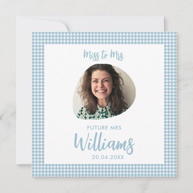 Mlle à Mme Future Mme Modern Boho Flat Card (Devant)