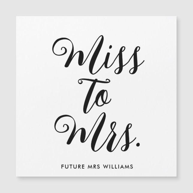 Mlle à Mme Modern Fête des mariées Bachelorette (Devant)