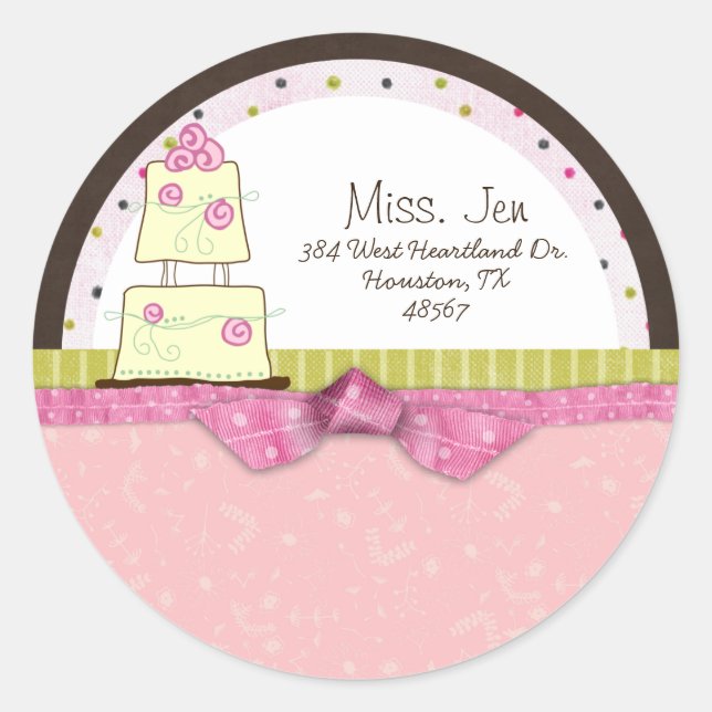 Mlle. Étiquettes de messagerie Jen Cake / Stickers (Devant)