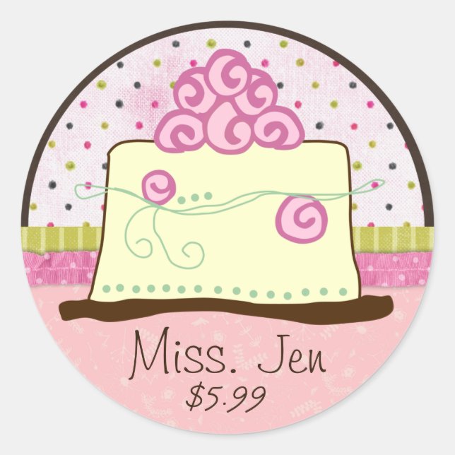 Mlle. Jen Cake Petits Étiquettes de marchandises / (Devant)