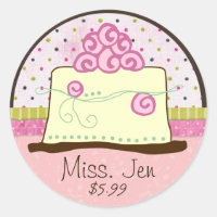 Mlle. Jen Cake Petits Étiquettes de marchandises /
