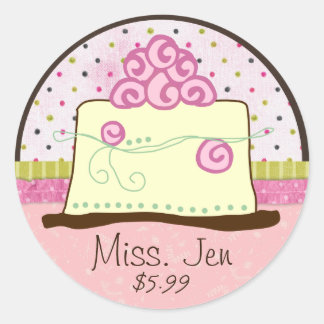 Mlle. Jen Cake Petits Étiquettes de marchandises /
