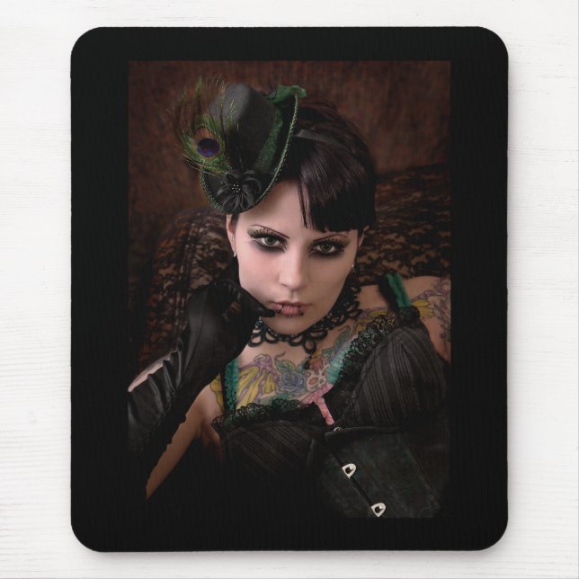 Mlle Paon - Tapis de souris (Devant)