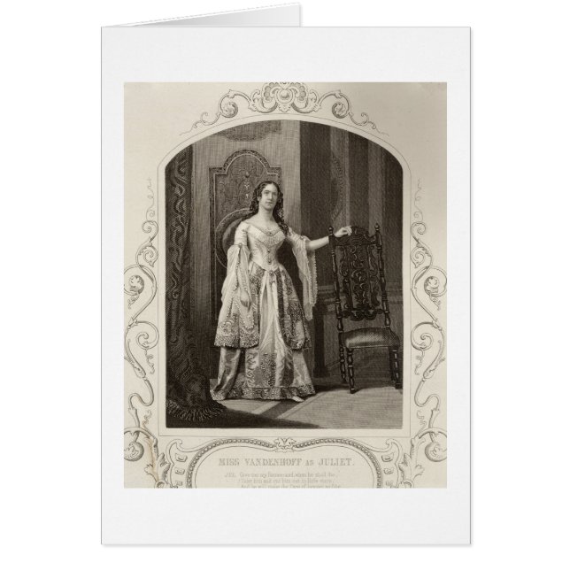 Mlle Vandenhoff comme Juliet, scène 1 de la Loi (Devant)