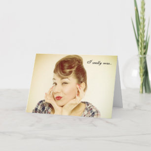 Mlle Votre Carte De Voeux Vibe Retro