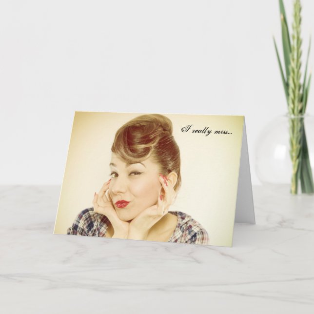 Mlle Votre Carte De Voeux Vibe Retro (Devant)