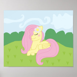 Mlp Fluttershy dessiné dans son propre poster de s