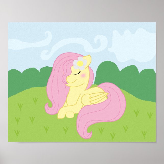 Mlp Fluttershy dessiné dans son propre poster de s (Devant)