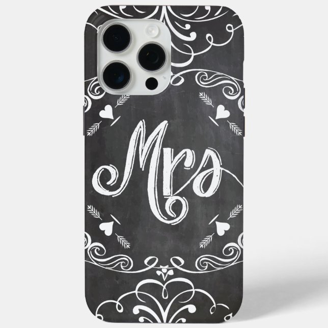 Mme Chalkboard iPhone5 Coque (Verso)