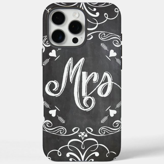 Mme Chalkboard iPhone5 Coque (Verso)
