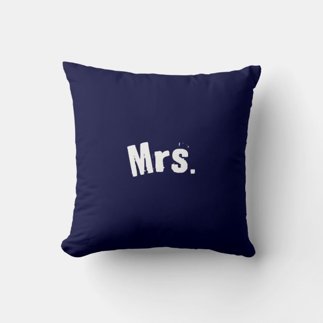 Mme coussin d'accent de bleu marine (Recto)