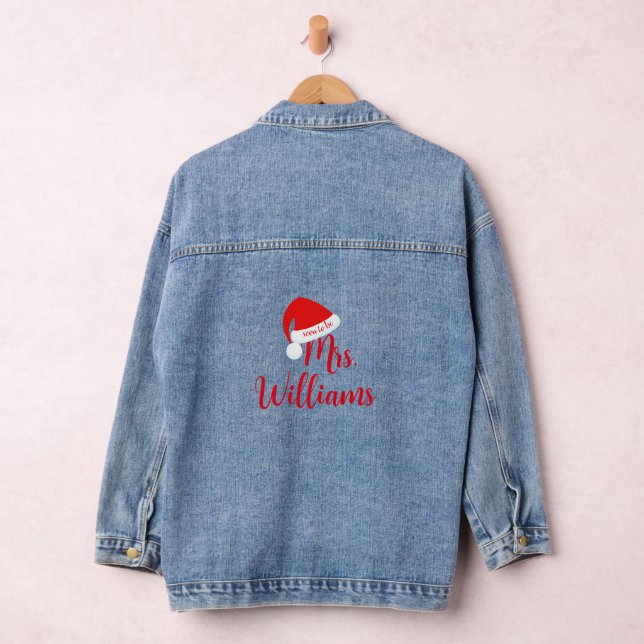 Mme dans Red Santa Hat Denim Veste (Hangar)
