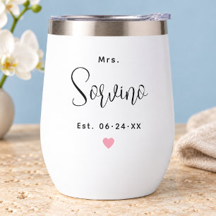 Mme Date de Mariage Nom de Famille Personnalisé