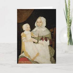 Mme Elizabeth Freake et carte de voeux de Mary de