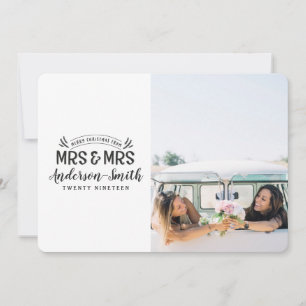 Mme et Mme mariage de Noël faire-part