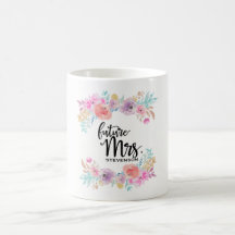 Mme florale Mug de couleur d'eau future