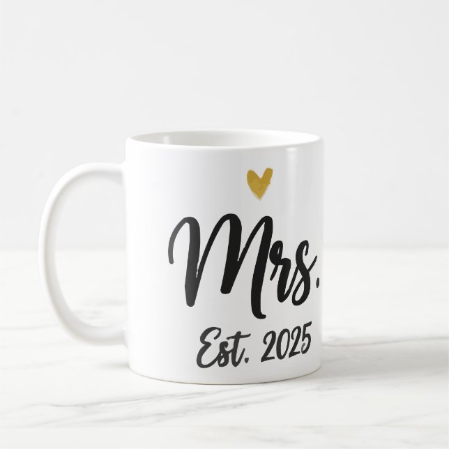 Mme. Future épouse à cœur d'or 2025" Mug Futur Mar (Gauche)