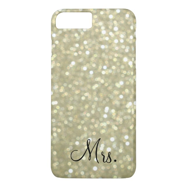 Mme Glittery Gold iPhone 7 Plus Coque (Dos)