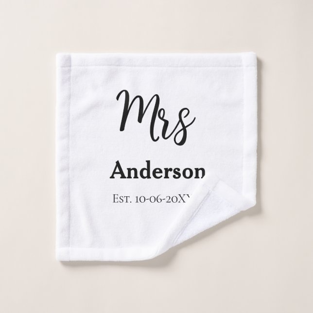 Mme mariée mariée mariée nom date année est. Simpl (Gant de toilette)