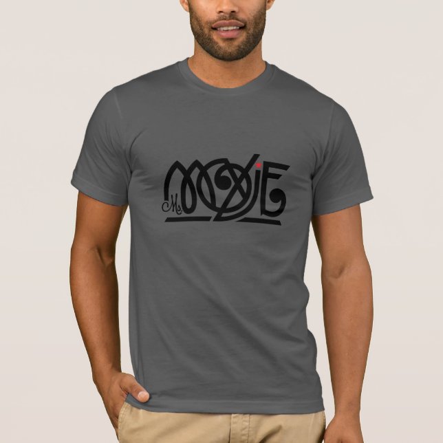 Mme Moxie Mens Grey Bella T-Shirt en toile (Devant)