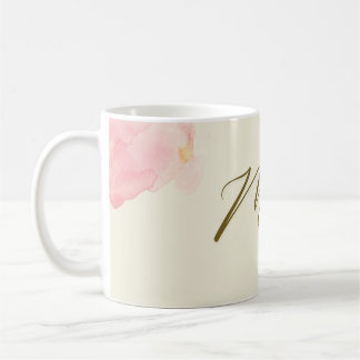 Mme Mug - Pastel Rose Floral Corner Design
