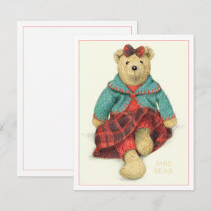 MME. OURS 4,25x5,5 Carte Plate