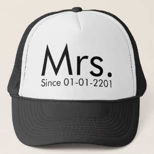 Mme personnalisée de date. Juste casquette marié