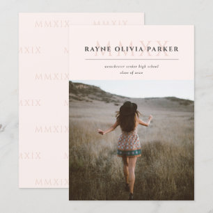 MMXX Numéro romain 2020 Faire-part de graduation