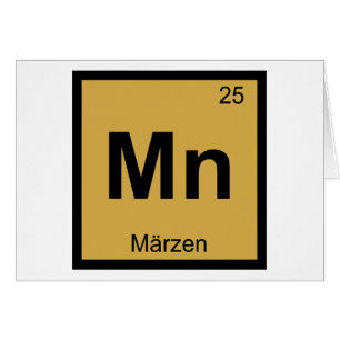 Mn - Marzen Bière Chimie Symbole de table périodiq