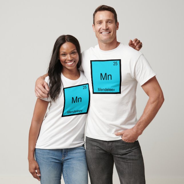 Mn - Mendeleev T-Shirt Symbole Chimique Drôle (Unisexe)