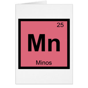 Mn - Minos Symbole de chimie grecque du tableau pé