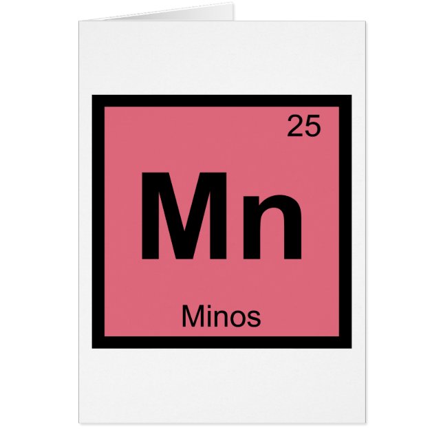 Mn - Minos Symbole de chimie grecque du tableau pé (Devant)