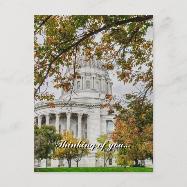 MO Capitol Automne Penser À Vous Carte Postale (Devant)