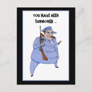 Mob Boss Meurtre Mystère Invitation Carte postale