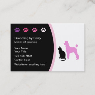 Mobile Pet Grooming Cartes de visite Nouveau