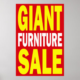 MOBILIER GÉANT VENTE - SIGNE POSTER AU DÉTAIL