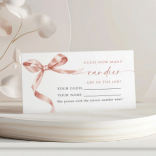 Mocha Bow Combien de bonbons de douche Carte de je