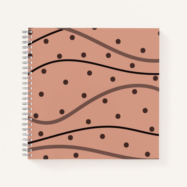 Mocha Dots & Stripes Journal Motif (Devant)