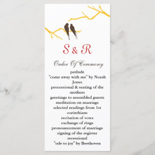 mocha lovebirds Programme de mariage