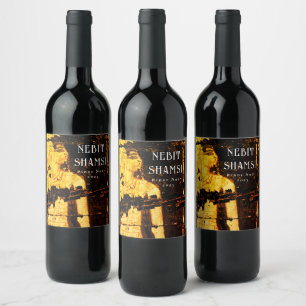 Mockup Egypte ancienne Custom Étiquettes de vin or