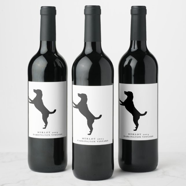 Mockup Minimaliste Amoureux des chiens Étiquettes  (Bouteilles)