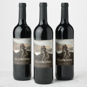 Mockup Yellowstone Western Custom Wine Étiquettes