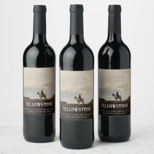 Mockup Yellowstone Western Custom Wine Étiquettes