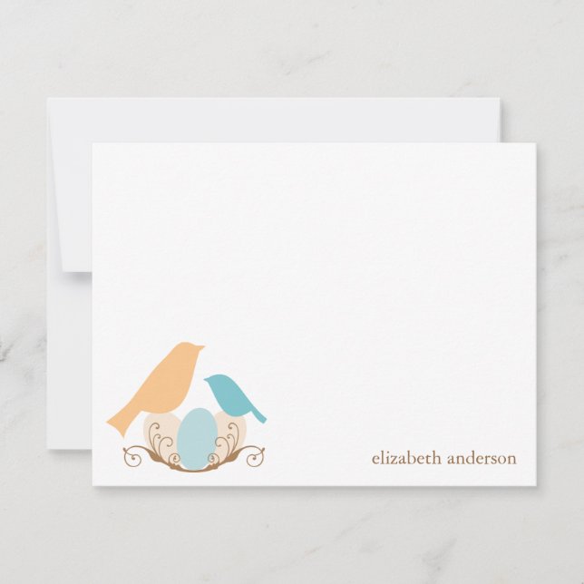 Mod Birds Nest Flat Merci Cartes (Devant)