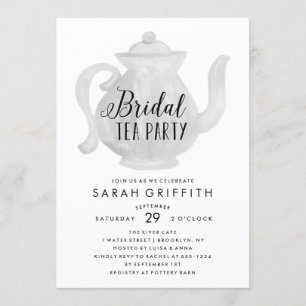 Mod Fête des mariées Tea Party Invitation neutre