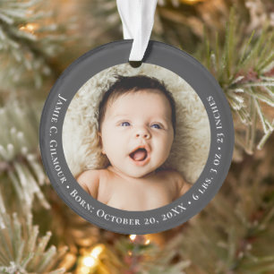 Mod Grey Premier Noël de bébé 1 photo Date de nais